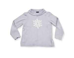 Basic Editions Winter Snowflake Polyester Sweater | Size Extra Large